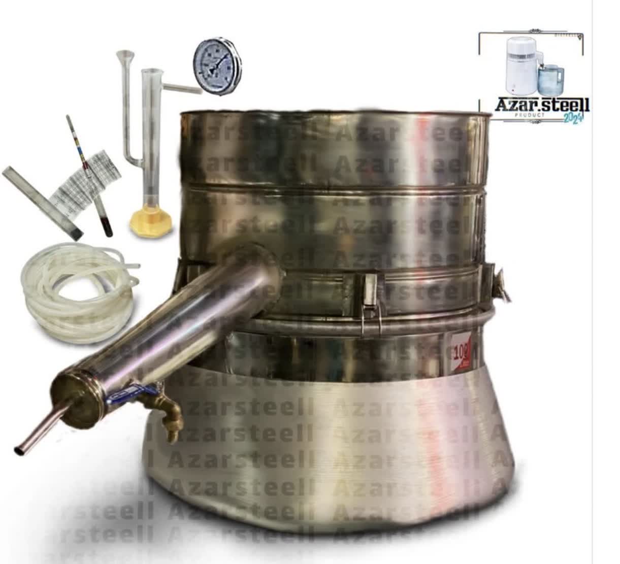 عرق گیر گلاب گیر نی گازان دستگاه تقطیر ابی مدل  سنتی ابی سرد کن